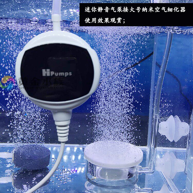 muted mini oxygen pump fish tank oxygenation and gas stone air refiner used to flush oxygen pump small build atmospheric amount