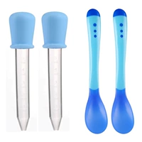 Синий (сумка) x2+ синяя температура мягкая ложка x2