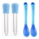 Синий (сумка) x2+ синяя температура мягкая ложка x2