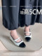 French-Style Height-Increasing Color-Block Mary Jane Shoes 2025 Summer New Fashion Heart Buckle Versatile Chanel-Style Single Shoes for Women
