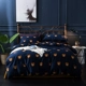 60 dài chủ yếu bông denim bông phim hoạt hình đậm giường chăn xanh nút in cute puppy động vật - Bộ đồ giường bốn mảnh