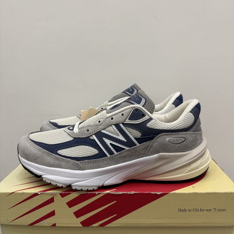New Balance U990Tc6 990V6 American-Made Gray-Blue Retro Jogging Casual Shoes