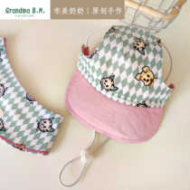 Grandma Bumeis original handmade pet hat dog hat cat hat baseball cap summer pure cotton small and medium-sized dogs