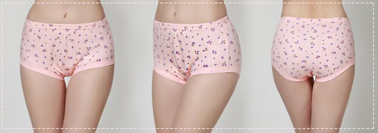 Quần short nữ cạp cao, phân bón, đồ lót cotton nữ, quần short cotton trung niên quần áo lót