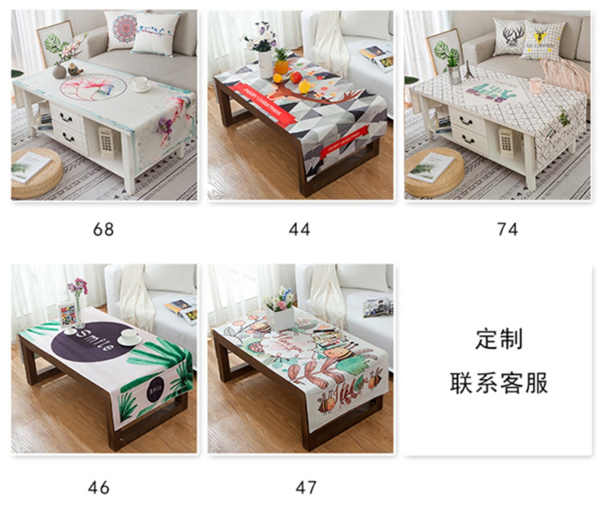 Tùy chỉnh vải cotton Bắc Âu nghệ thuật bàn cà phê khăn trải bàn hình chữ nhật phòng khách bàn cà phê pad bàn vải vải bàn TV tủ vải khăn trải bàn ăn cao cấp
