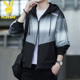 Playboy, мужская весенняя куртка для отдыха с капюшоном, осенняя, градиент, свободный крой