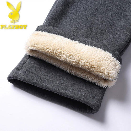 Playboy, мужские удерживающие тепло утепленные трикотажные штаны для отдыха, для среднего возраста