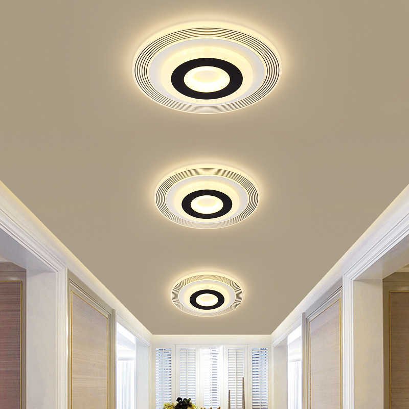 Circular minimalist modern walkway light corridor light corridor light led into the door hall lamp Creative balcony light suction dome lamp