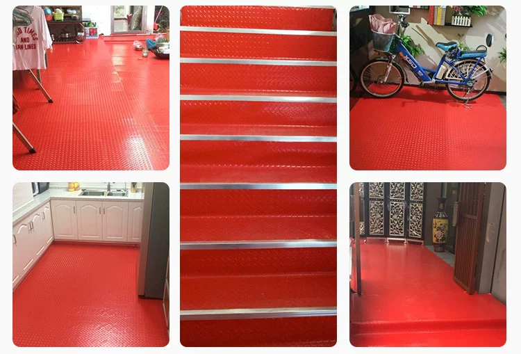 Thảm nhựa chống thấm PVC chống trượt thảm sàn nhà bếp mat phòng tắm cửa mat thảm chống cháy nhựa sàn mat - Thảm sàn