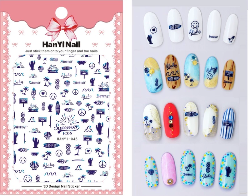 Nail Sticker Nhật Bản Dễ thương Cartoon Bear Nail Đính Slim Nail Ba Lan Dây đeo Cao su Keo Sticker - Sơn móng tay / Móng tay và móng chân