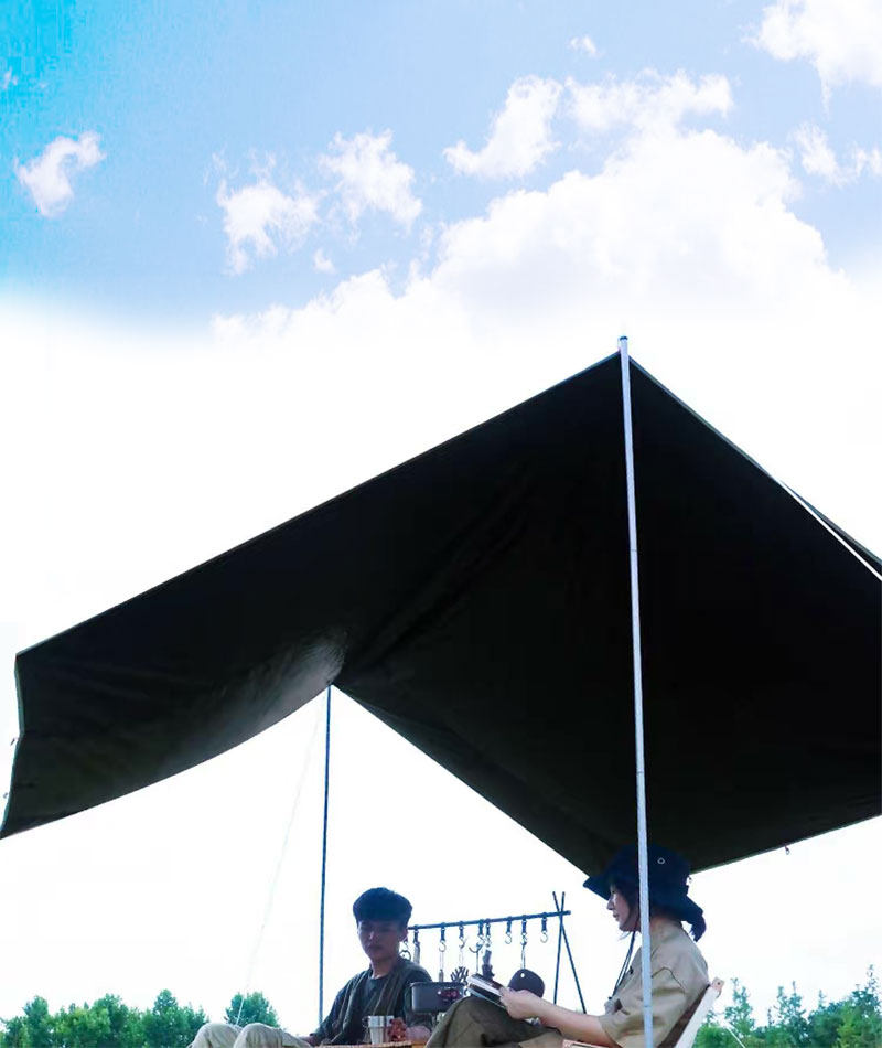 товар из китая 户外方形黑胶天幕帐篷防雨防水露营棚防晒钓鱼遮阳棚野营烧烤凉棚