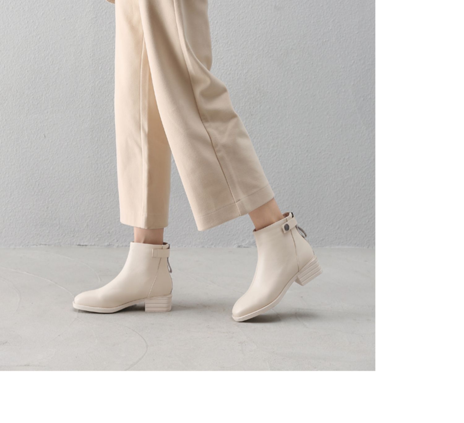 Mùa thu 2019 mới bằng da dày với đôi bốt Martin đinh tán ngắn bốt thấp với giày ống ngắn nữ cao giúp giày da - Giày ống giày boot nữ cổ thấp đế bằng