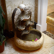Stone Waterscape Fountain Long Flowing Water Swing Piece Yuanbao Flowing Water L4 Indoor Landscape Plus Wet Fish Tank Stone Sculpture