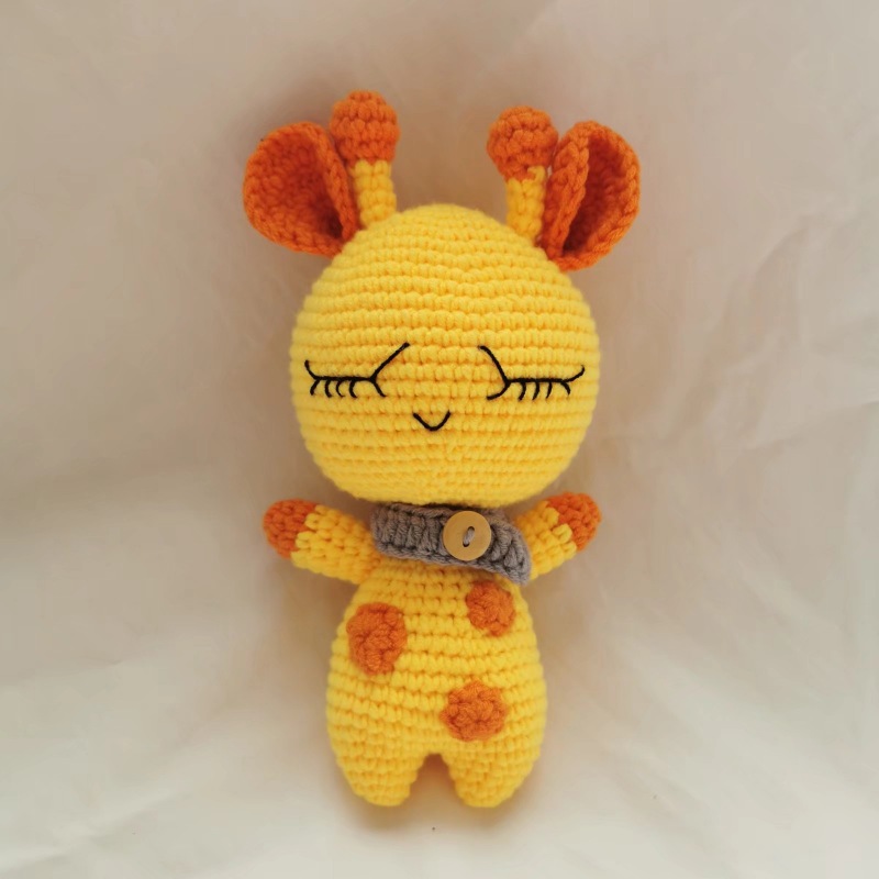 Gougou handmade diy crochet doll material package knitting wool doll giraffe rabbit bear puppy pig elephant