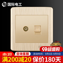 (TV Telephone) International Electrician 86 switch socket panel home a cable TV telephone socket