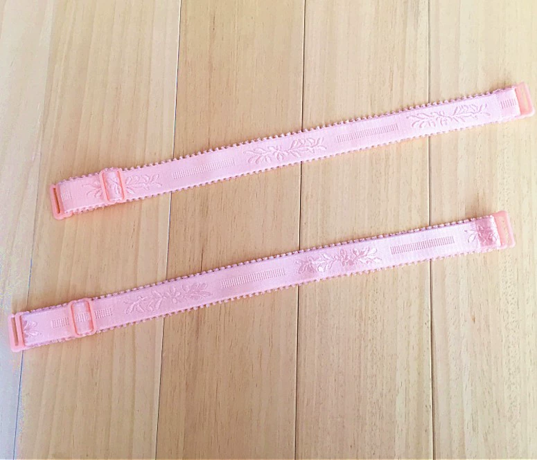Không từ tính sắt không dây jacquard vai dây thun vải in đồ lót dây đeo vai jacquard áo ngực vai dây đeo vai 1,8cm dây áo lót hở lưng gợi cảm