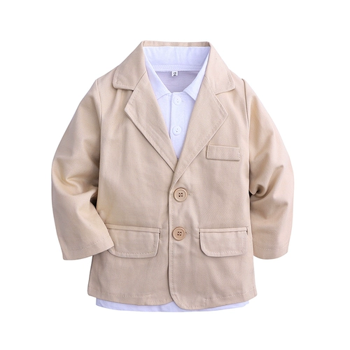 Осенний комплект для мальчиков, рубашка, куртка, джинсовые джинсы, 3 шт