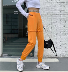 Real shot of autumn and winter new size women's loose and thin sports casual Leggings Pants