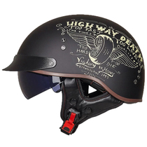 Summer riding electric car helmet Motorcycle helmet Harley helmet Spring and autumn retro half helmet Mens and womens helmets