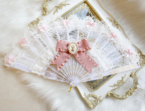 Palace retro fan butterfly bow girl princess peace spring diamond sweetheart Lolita shooting props