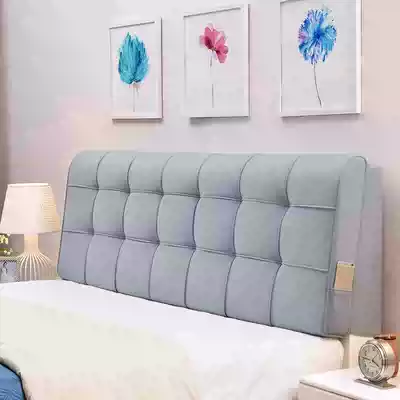 Side soft wedding autumn and winter bed by rectangular waist bedside cushion hotel girl Moon Pink