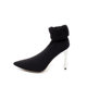 2023 spring fashion new over-the-knee boots elastic cloth stockings women's boots pointed toe stiletto high-heeled sexy women's boots