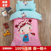 Одеяло для детского сада, хлопковый детский комплект для сна, 3 предмета, постельные принадлежности