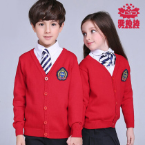 Childrens sweater cardigan book Spring and Autumn small children foreign jacket students and boys sweater school uniforms