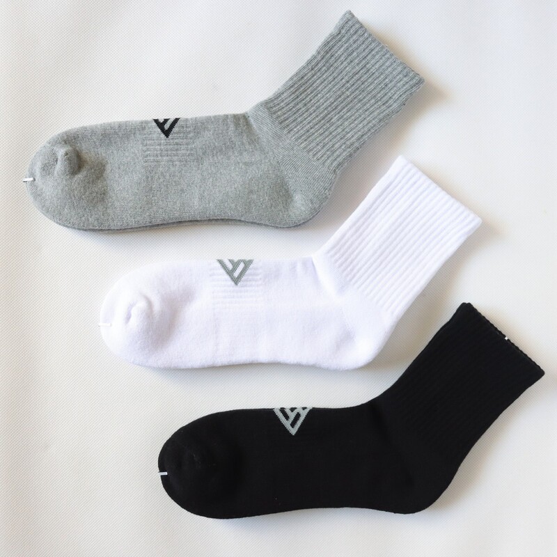 Men's and Women's Pure Cotton Towel Bottom Socks, Mid-Calf Sports Socks, Thickened Outdoor Socks, Anti-Odor Running Socks, Autumn and Winter Warm Terry Socks
