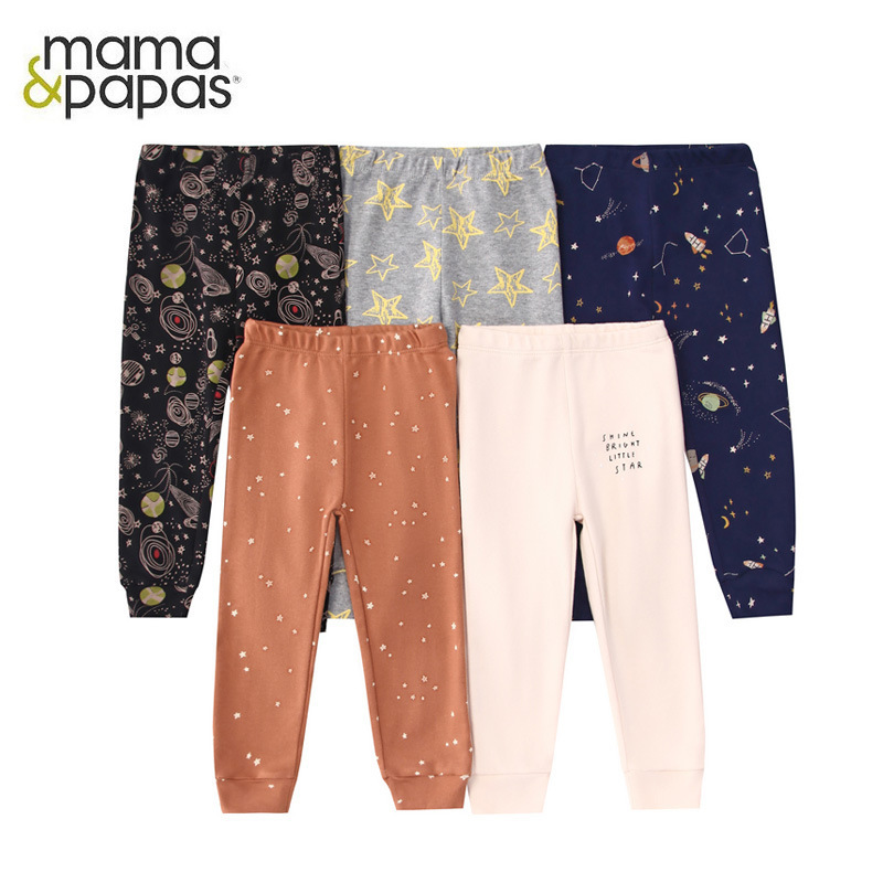 2026 New Mamaspap Export Children's Clothing Spring and Autumn Style Infant Home Wear Long Pants Mixed Color Five-Piece Gift Box Set