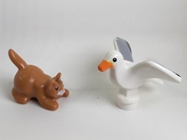 LEGO LEGO Man series small animals cat Seagull pigeon set block toy brand new