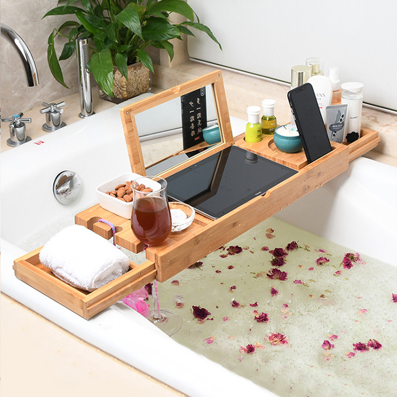 Bathtub Rack Bamboo Wood Retractable Multifunctional Bathroom Bathtub Bathroom Storage Rack Tablet Phone Holder Bath Wooden Bucket Rack Bathtub Rack Bamboo Wood Retractable Multifunctional Bathroom Bathtub Bathroom Storage Rack Tablet Phone Holder Bath Wooden Bucket Rack
