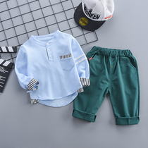 Childrens clothing boys autumn suit 2019 new foreign style Korean tide children handsome autumn baby spring and autumn two sets