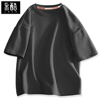 【Чистый хлопок】 темно -серое пальто (твердый цвет)