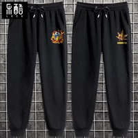 [2 штуки] Черные (модные брюки Panda)+черные (приятные брюки)