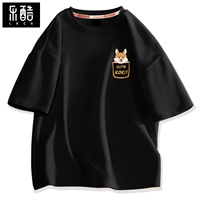 【Чистый хлопок】 Черная одежда (карманная отметка молочной железы)