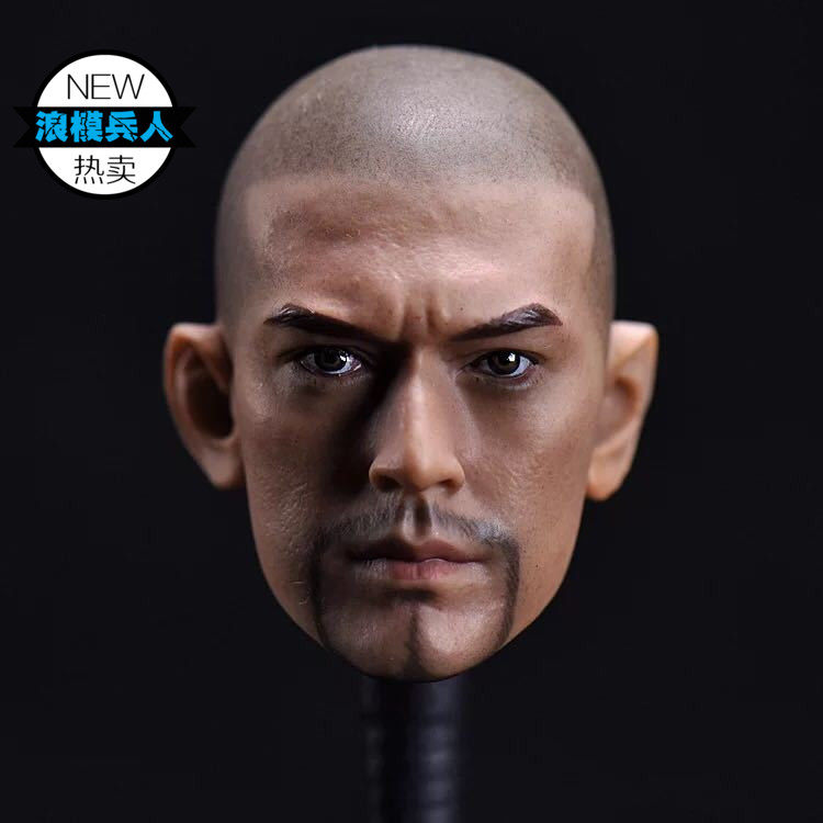 Asian star Takeshi Kaneshiro bald beard version of ancient and modern 16 soldiers doll head carving (batch)