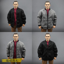 Soldier 1 6 trend jacket model clothing zipper long-sleeved leather velvet jacket two optional spot