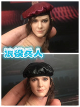 Female soldier 1 6 fashion trend female hat beret two options for a variety of wearing methods without headmold