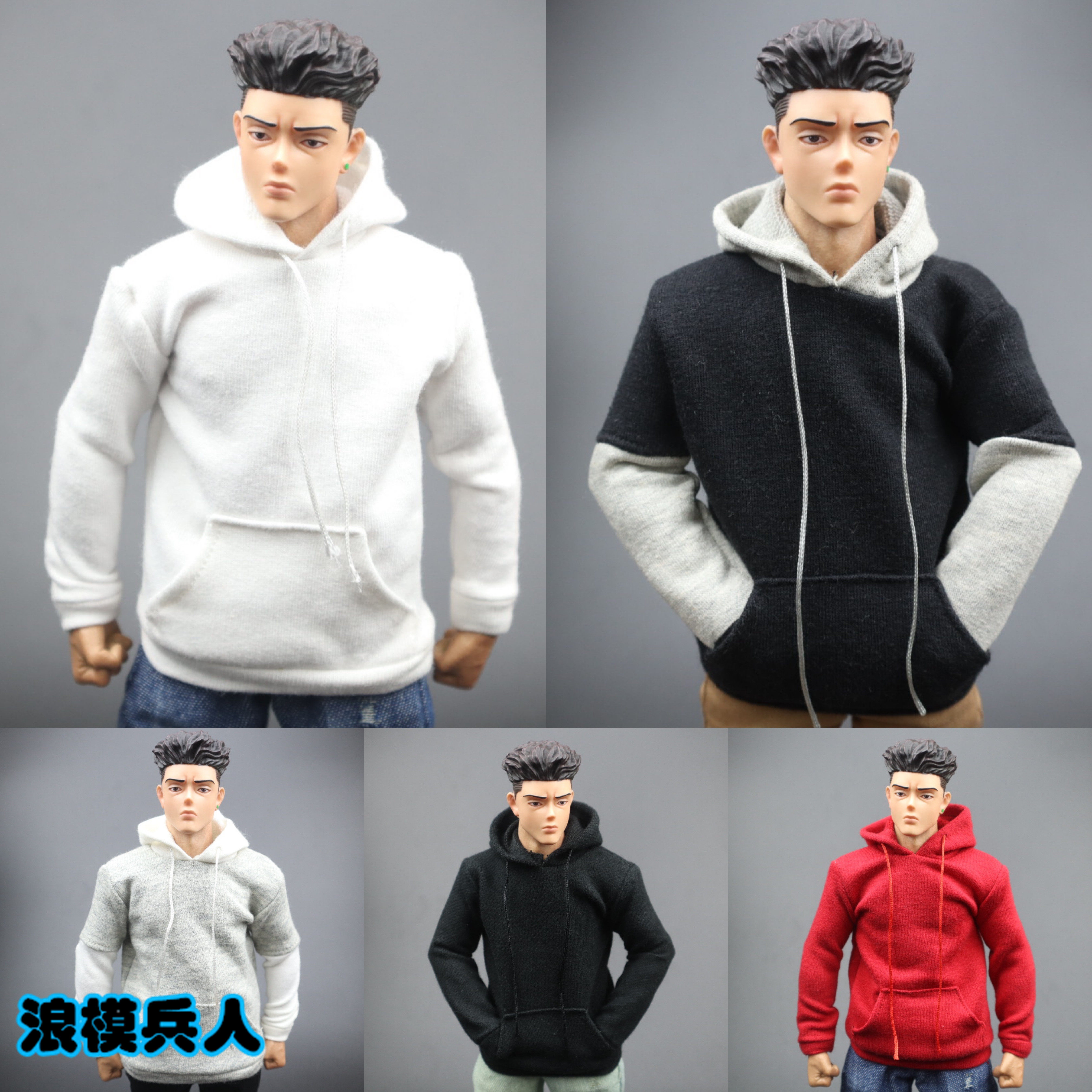 Soldier 1 6 trend series hooded sweatshirt hip-hop style model accessories a variety of optional spot