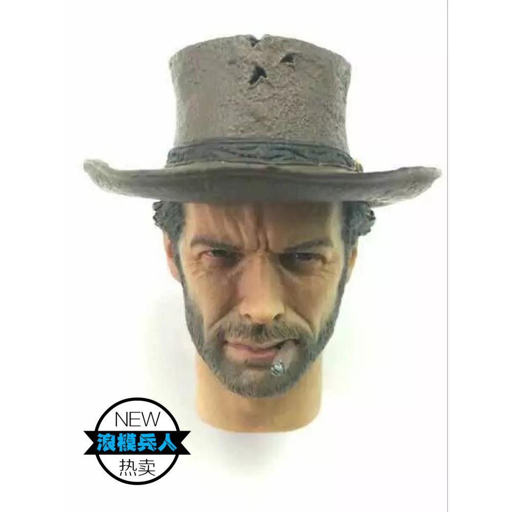 1: 6 Western Cowboys Eastwood Head Carved Direct Marketing Spot (Batch)