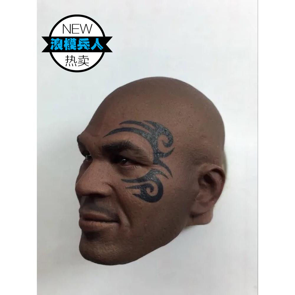 1:6 soldier head sculpture Fierce Han fighting champion Tyson tattoo pattern head sculpture new spot (batch)