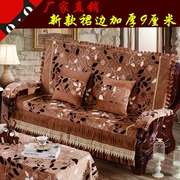 Bọt biển dày tùy chỉnh gỗ gụ rắn sofa gỗ đệm sofa gỗ đệm với tựa lưng đệm liên bang mùa xuân và mùa thu ghế đệm mùa đông