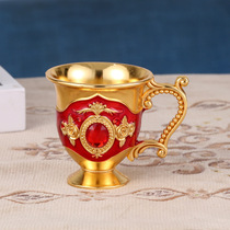 European-style one or two wine glasses household metal one-cup glasses high-end liquor glasses wedding toast glasses high-value spirits glasses