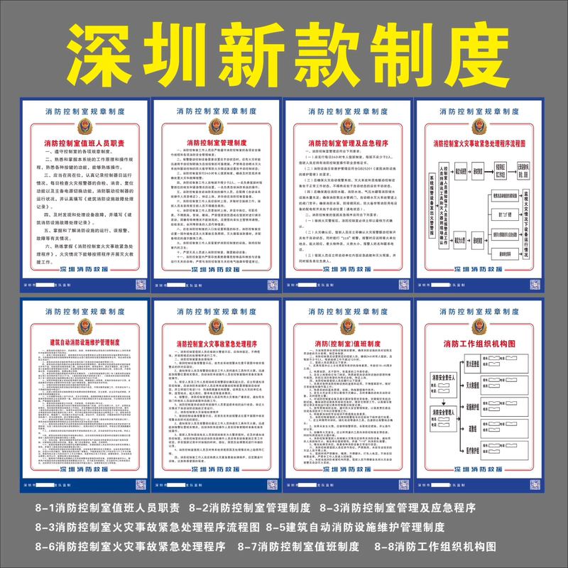 Shenzhen Fire Rescue Control Room Signage: Personnel Responsibilities, Fire Emergency Handling Notice Board, Free Shipping Shenzhen Fire Rescue Control Room Signage: Personnel Responsibilities, Fire Emergency Handling Notice Board, Free Shipping