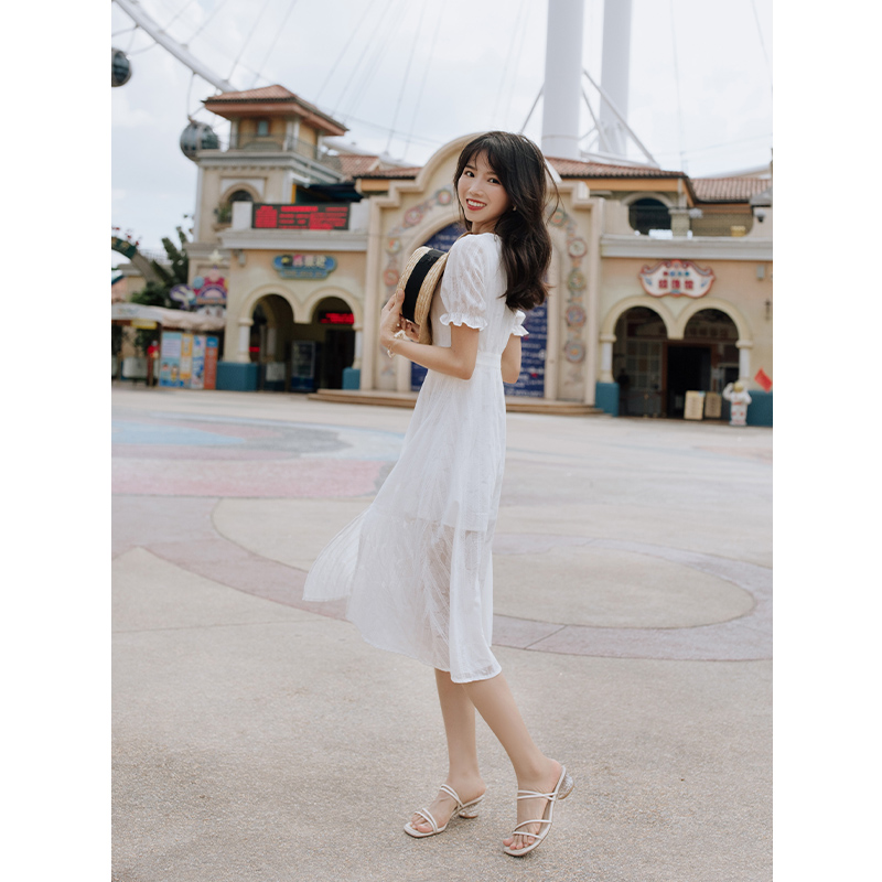 Lacquer quantity One cut new first love Department Lean Tall 150 small subwhite one-piece dress female Summer Shorty subs 424-1