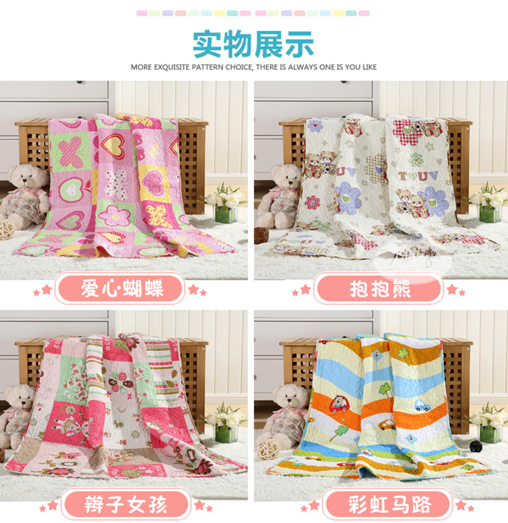 Quốc gia vận chuyển bông trẻ em chần mùa xuân và mùa thu nệm giường bìa mẫu giáo nap điều hòa không khí bò mat sheets