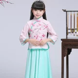 Детское ципао, юбка, наряд маленькой принцессы, костюм, китайский стиль