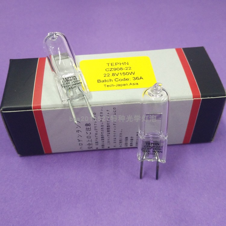 22.8V150W 手术无影灯灯泡CZ908-22 150W光学仪器插泡灯珠G6.35