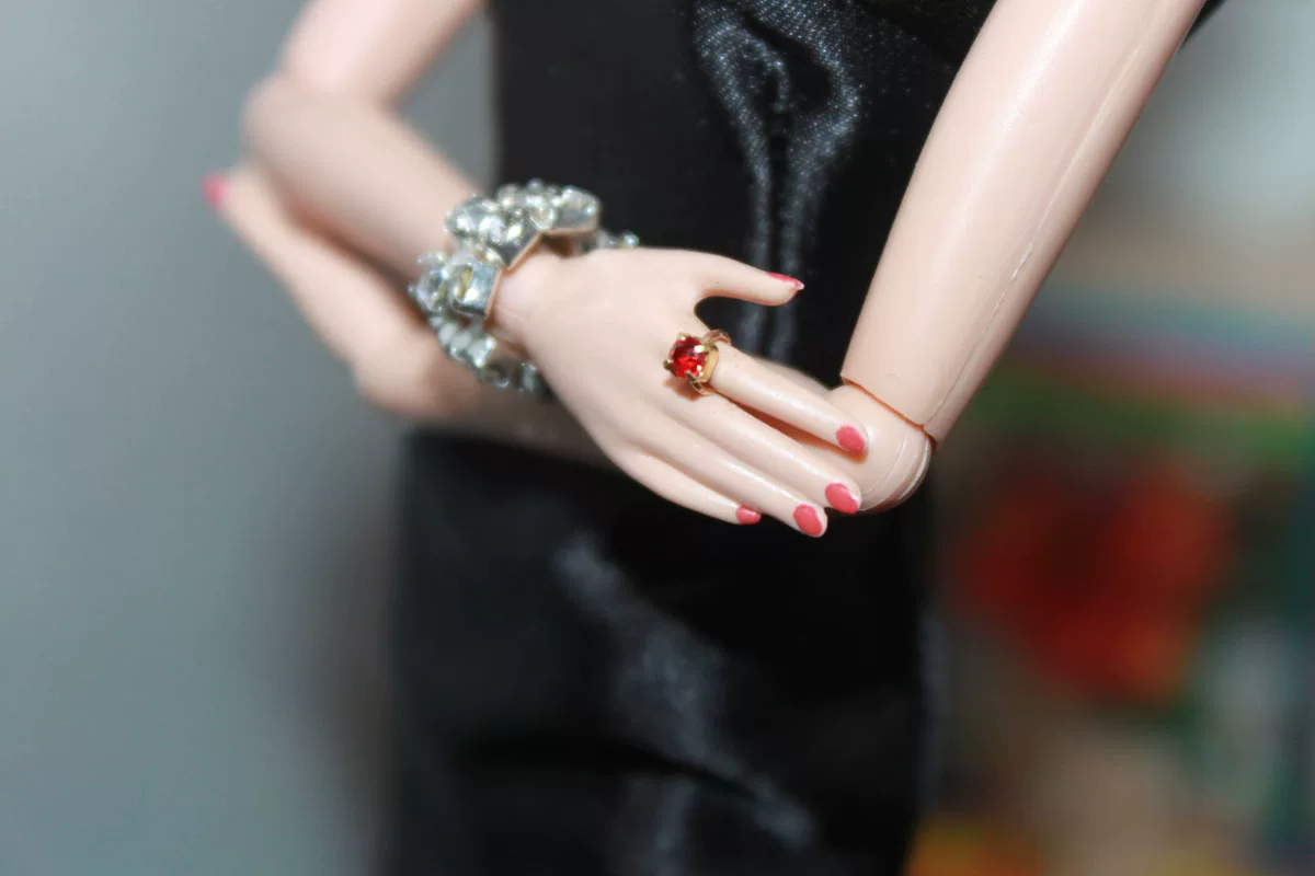 [mydoll] 6-точечное детское украшение - кольцо с цветным алмазом 2 мм, Barbie FR может надевать